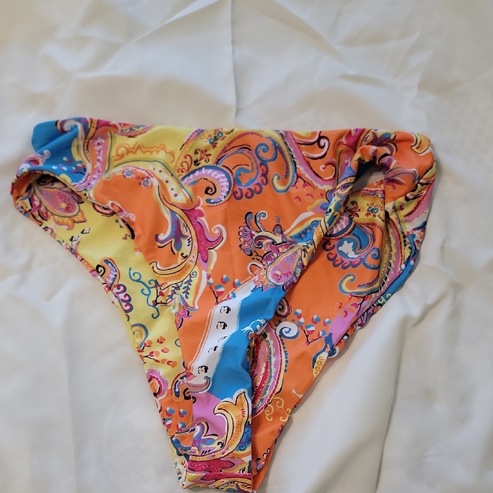 Colorful Paisley Bikini Bottom Size Xl